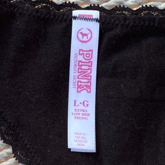 NWOT RARE Vintage PINK Victoria’s Secret Extra Low Rise Thong - Picture 6 of 6